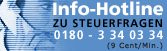 Info-Hotline für Steuerfragen: (0180) 334 0 334
