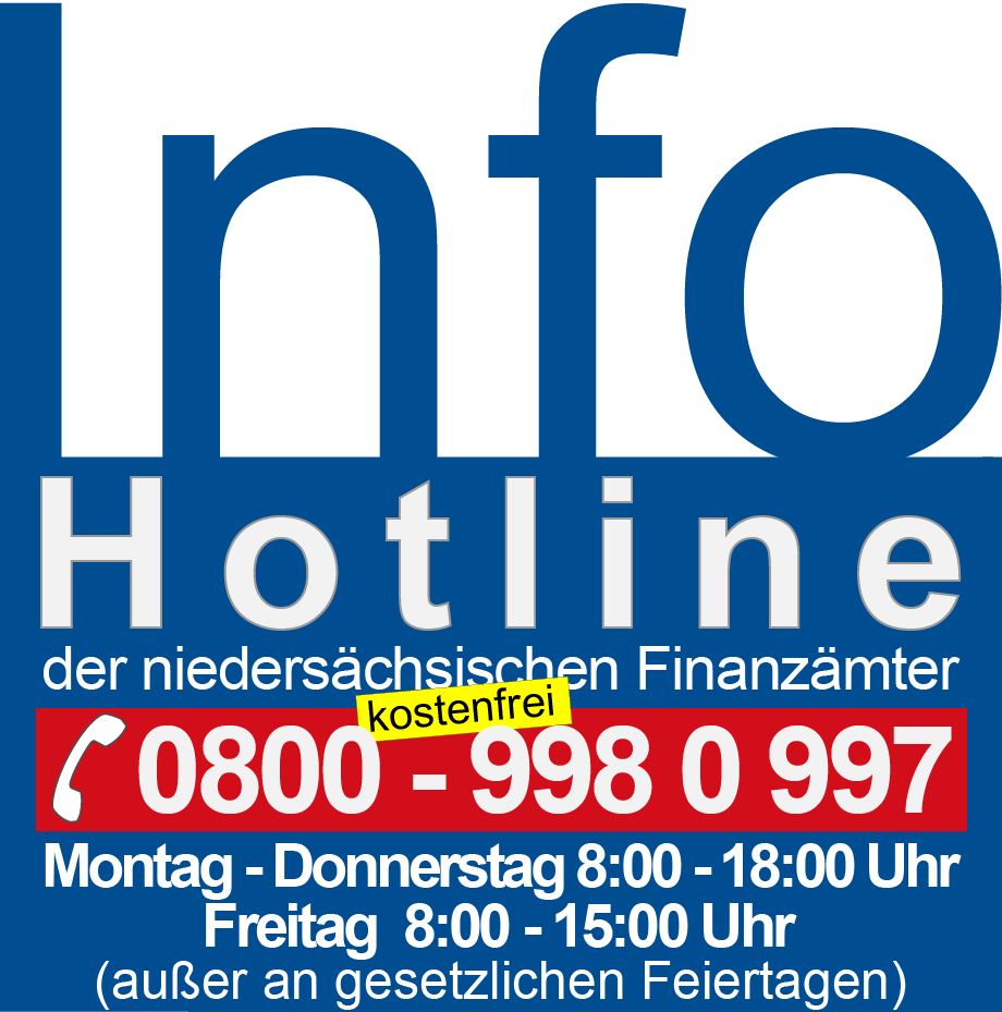 Info-Hotline der niedersächsischen Finanzämter