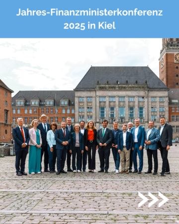 Gruppenfoto der Finanzministerinnen und Finanzminister der Länder zur Jahresfinanzministerkonferenz in Kiel
