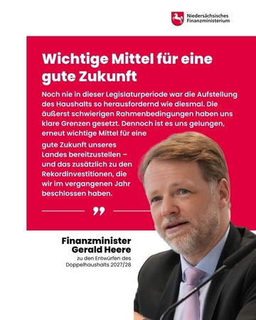 Gerald Heere: Wichtige Mittel für eine gute Zukunft!