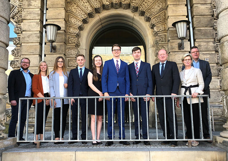 Gruppenfoto vor dem Finanzministerium