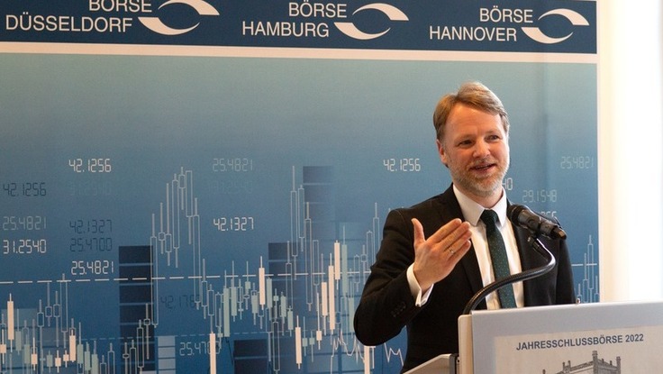 Minister Heere in der Niedersächsischen Börse zu Hannover