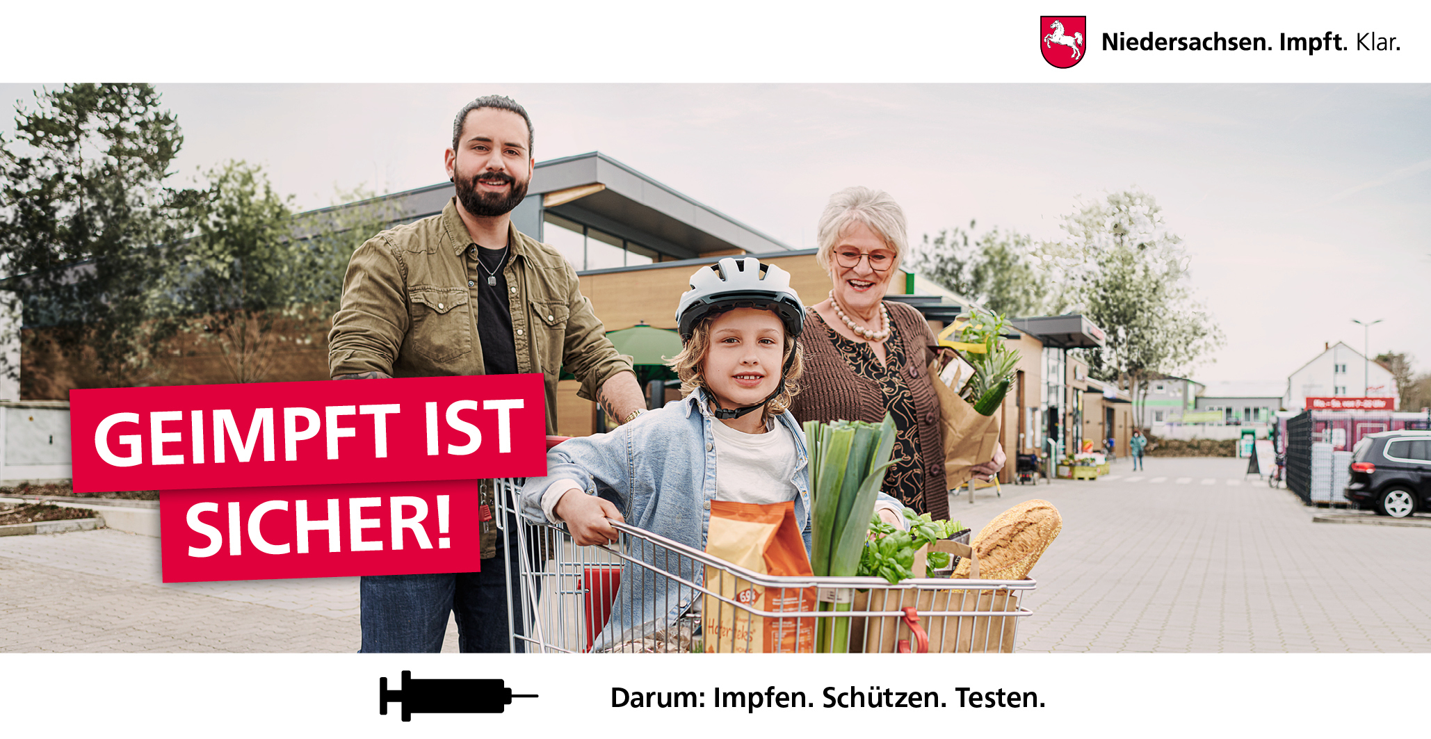 Familie beim Einkaufen